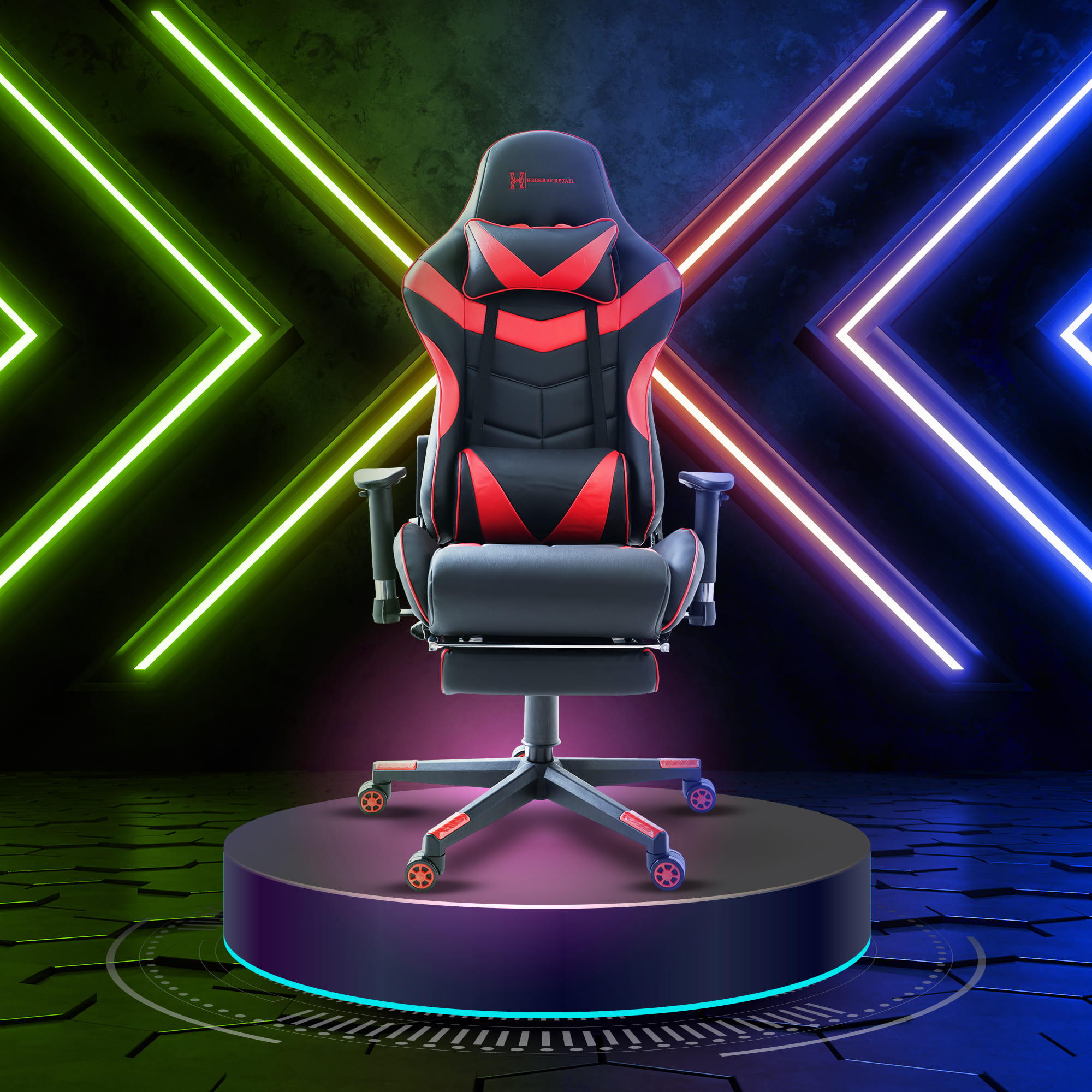 SHARP Leatherette Gaming Chair – Red